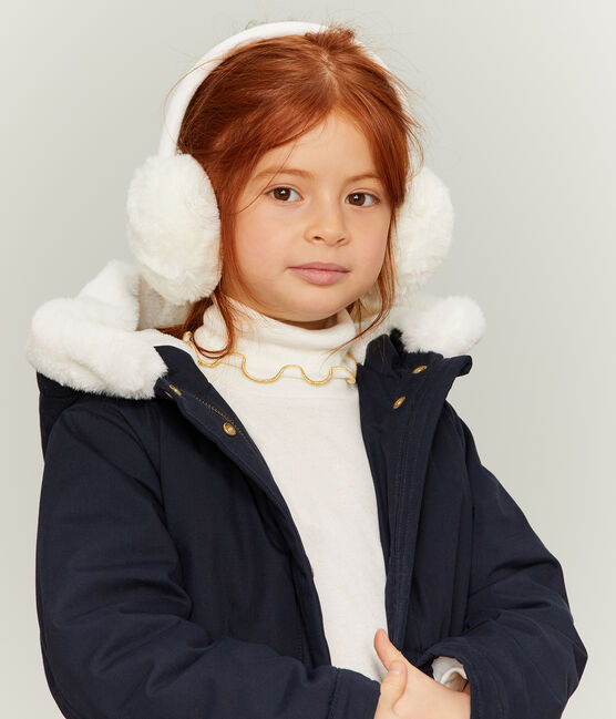 Cache-oreilles enfant fille blanc MARSHMALLOW