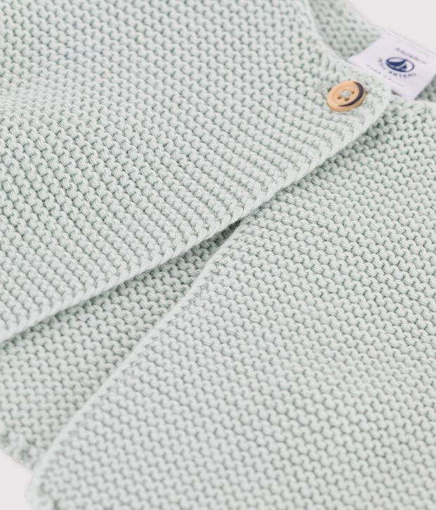 Cardigan en tricot de coton biologique b&eacute;b&eacute; vert