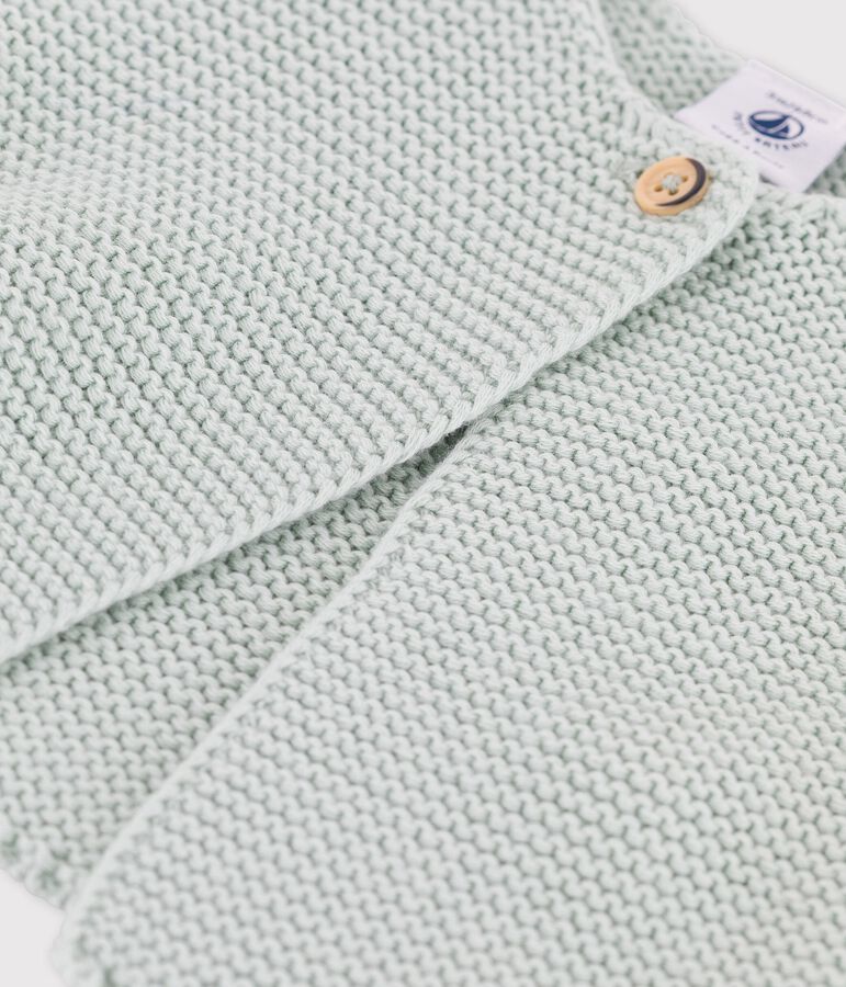 Cardigan en tricot de coton biologique b&eacute;b&eacute; vert