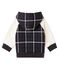 Sweatshirt à capuche bébé garçon en maille à carreaux et sherpa moutonnée noir CITY/blanc MULTICO CN