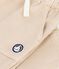 Pantalon b&eacute;b&eacute; en coton uni avec badge, style cargo beige