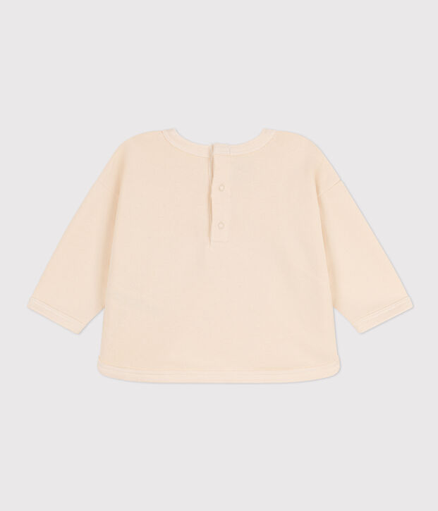Sweatshirt b&eacute;b&eacute; en molleton &eacute;cru