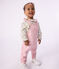 Salopette longue bébé en coton, unie rose MARQUISE