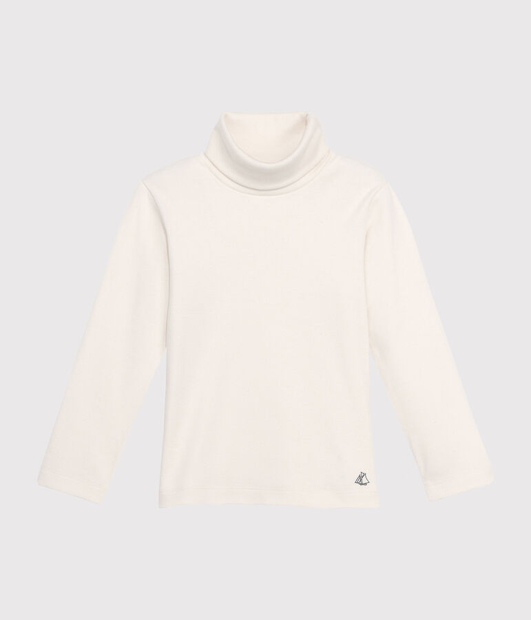 Sous pull uni enfant mixte blanc COQUILLE