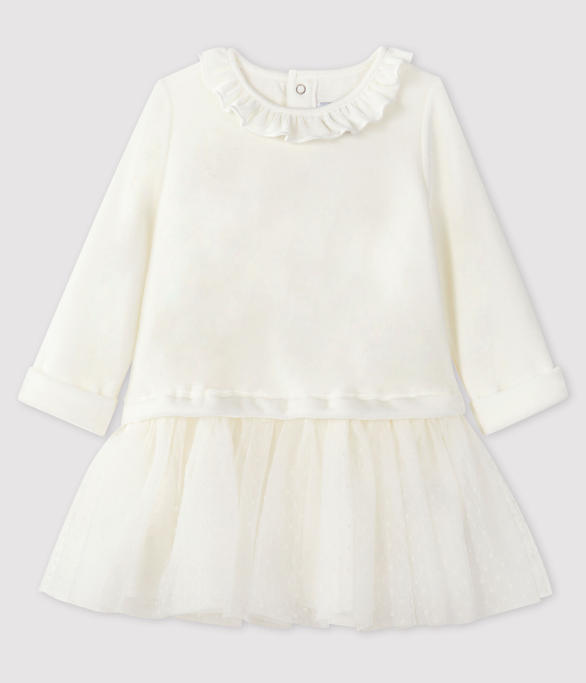 Robe manches longues bébé fille MARSHMALLOW Petit Bateau