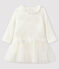 Robe manches longues bébé fille blanc MARSHMALLOW