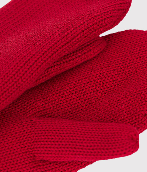 moufles enfant fille rouge