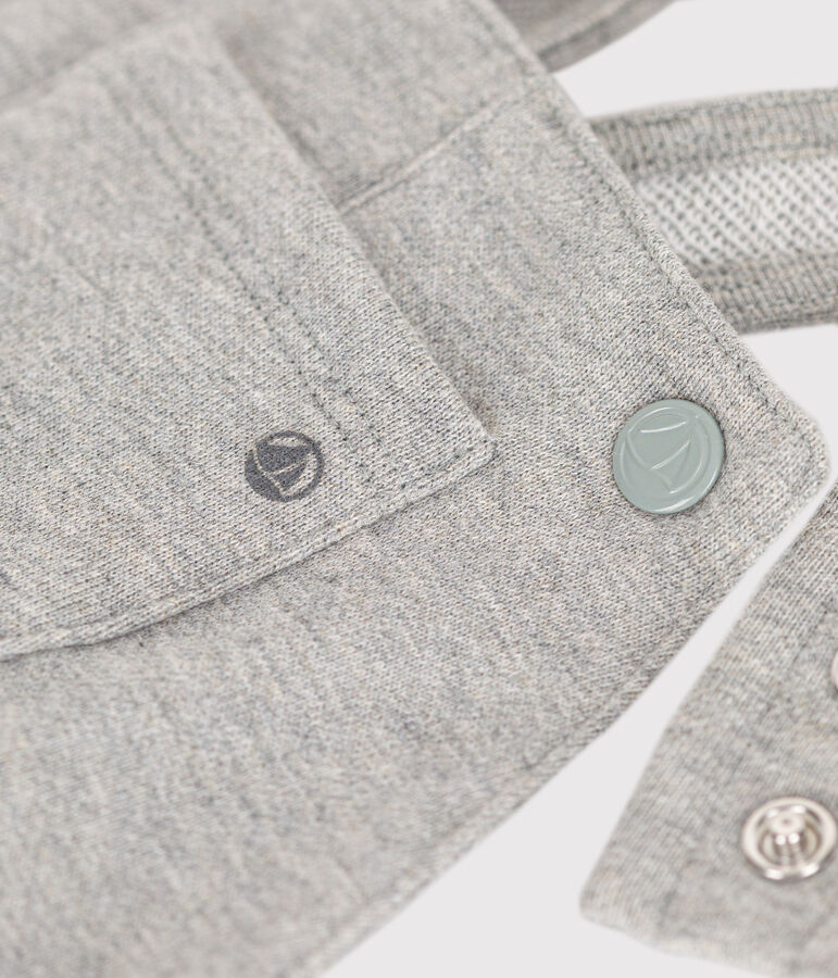 Salopette longue en molleton b&eacute;b&eacute; gris CHATON CHINE