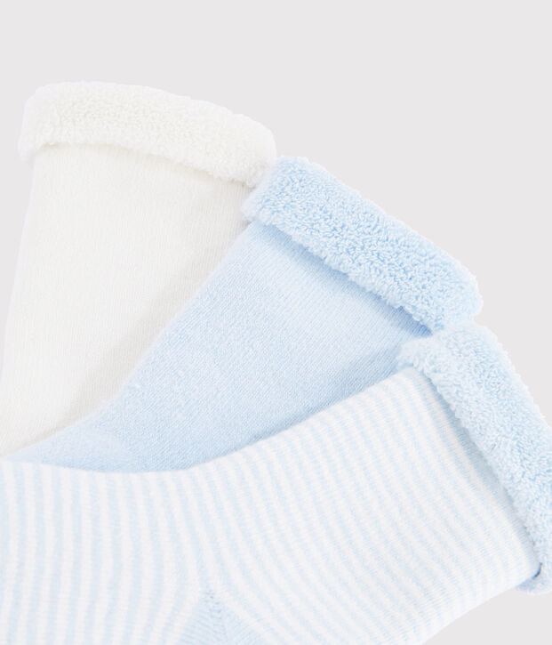 Trio de chaussettes b&eacute;b&eacute; en tricot multicouleur
