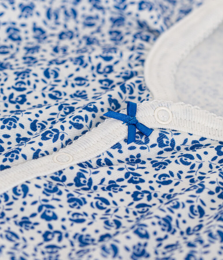 Combinaison courte en coton b&eacute;b&eacute; bleu MARSHMALLOW/ INCOGNITO