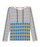 Tee shirt marinière femme beige COQUILLE/bleu SMOKING