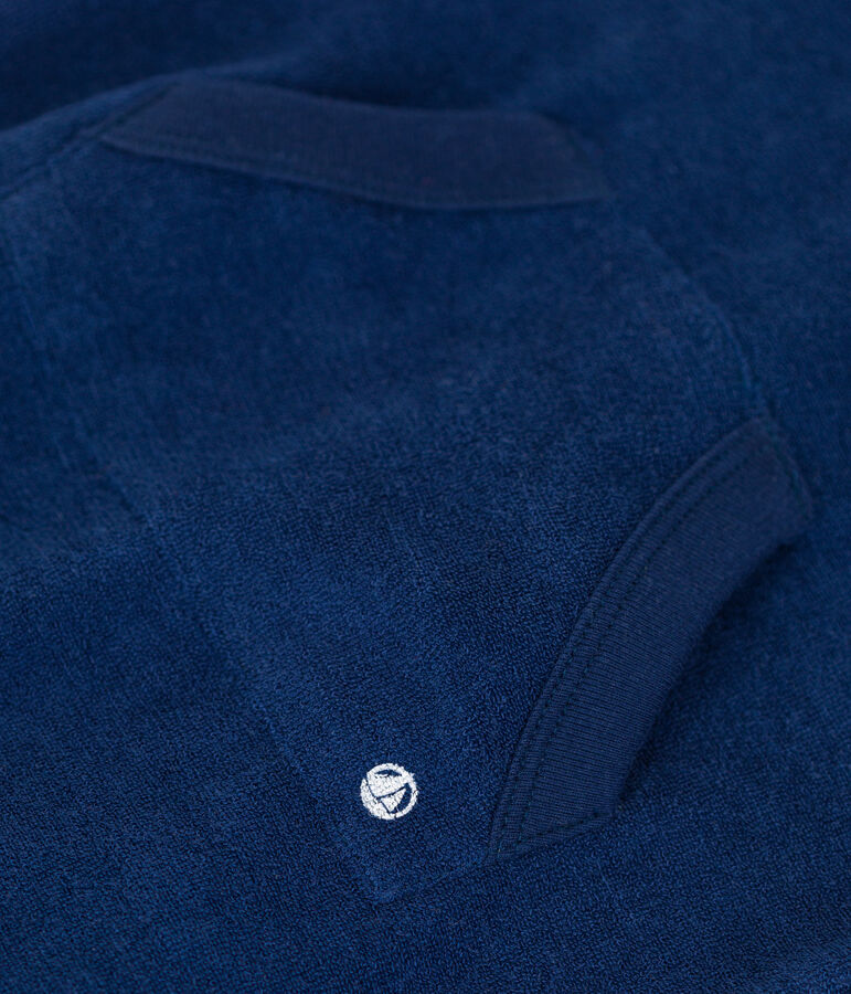 Combinaison courte b&eacute;b&eacute; en bouclette &eacute;ponge bleu MEDIEVAL