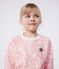 Sweatshirt enfant en coton imprimé rose FLEUR/ SPI
