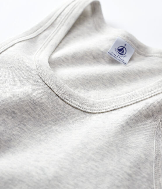 Débardeur L'ICONIQUE en coton Femme gris BELUGA CHINE