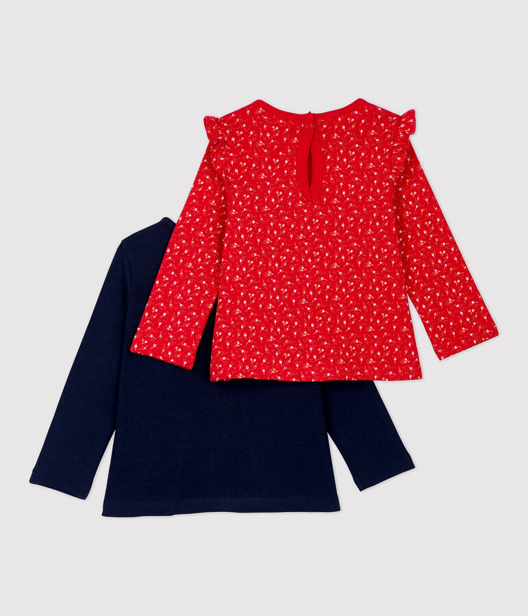 Lot 2 blouses en coton b&eacute;b&eacute;. variante 1