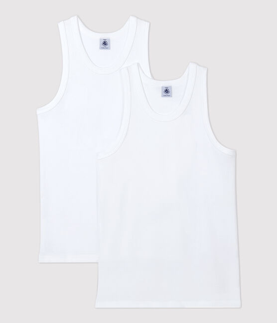 Lot de 2 débardeurs blancs garçon variante 1