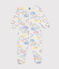 Pyjama en coton imprimé arc-en-ciel bébé blanc MARSHMALLOW/blanc MULTICO