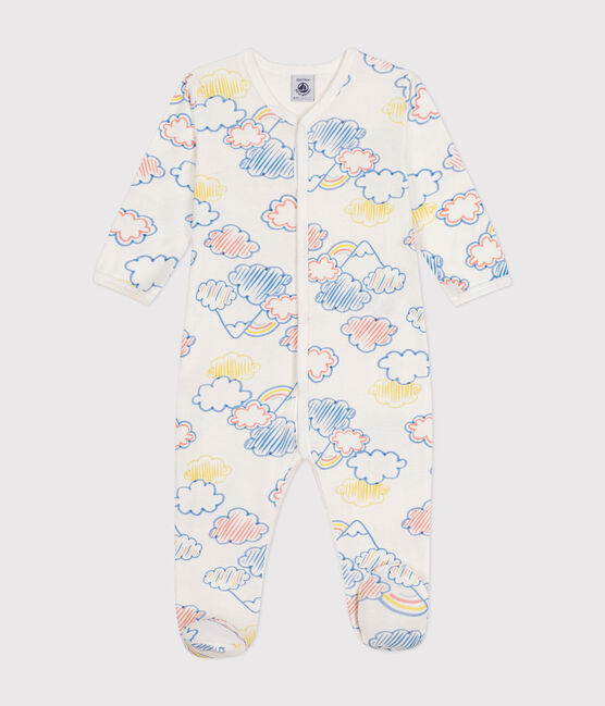 Pyjama en coton imprimé arc-en-ciel bébé blanc MARSHMALLOW/blanc MULTICO