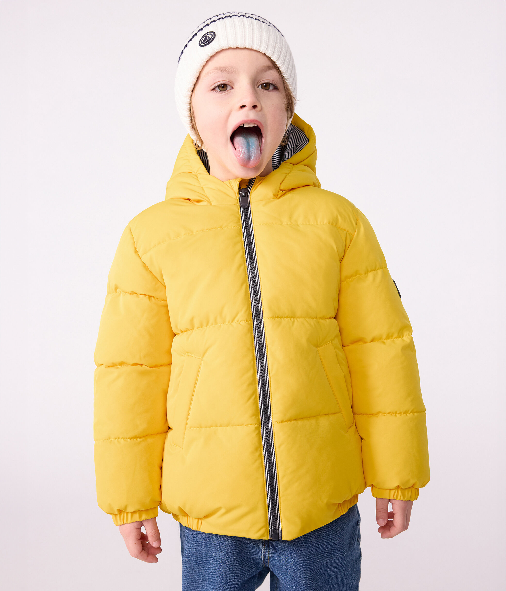 Doudoune enfant unie JAUNE A0DSM02 Petit Bateau