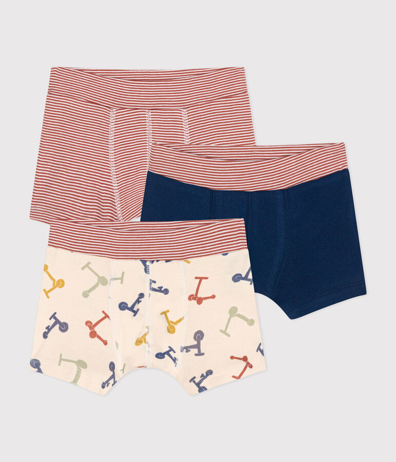 Lot de 3 boxers trottinettes en coton enfant multicouleur
