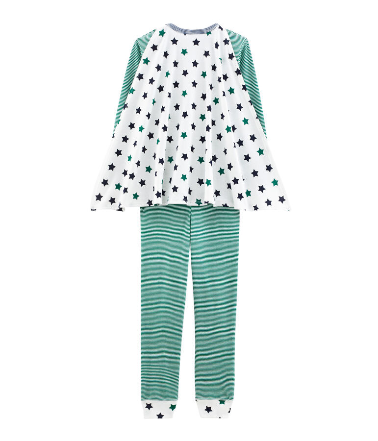 Combinaison longue petit gar&ccedil;on blanc/multicouleur