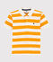 Polo manches courtes en jersey enfant garçon jaune TEHONI/blanc MARSHMALLOW