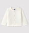 Cardigan bébé fille en tubique blanc MARSHMALLOW