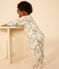 Pyjama imprimé  fleurs en coton bébé blanc AVALANCHE/ MULTICO