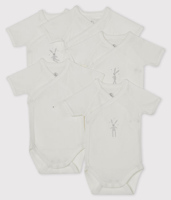 Lot de 5 bodies naissance manches courtes bébé variante 1