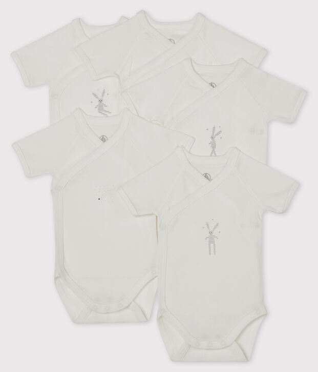Lot de 5 bodies naissance manches courtes b&eacute;b&eacute; multicouleur
