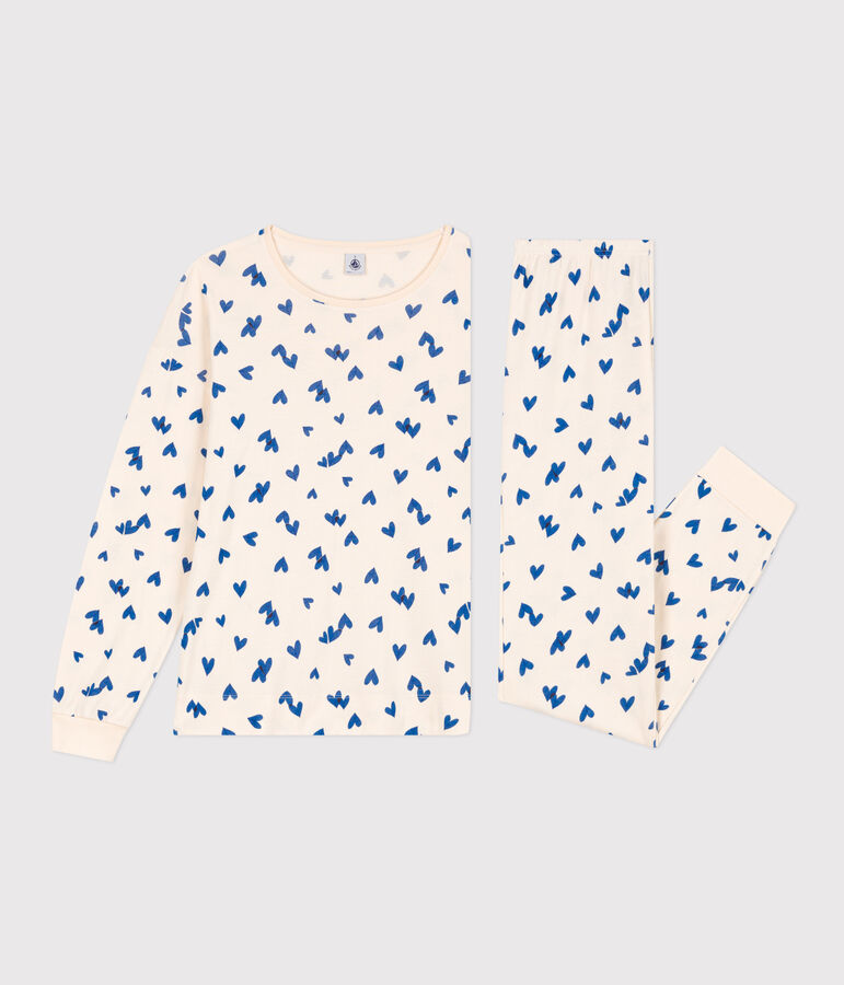 Pyjama c&oelig;ur en coton femme blanc AVALANCHE/ MULTICO