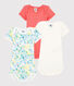 Lot de 3 bodies manches courtes bébé fille