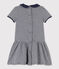 Robe bébé fille rayée milleraies bleu SMOKING/beige COQUILLE