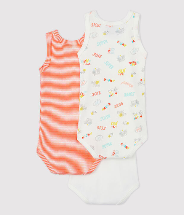 Lot de 3 bodies &agrave; bretelles b&eacute;b&eacute; multicouleur