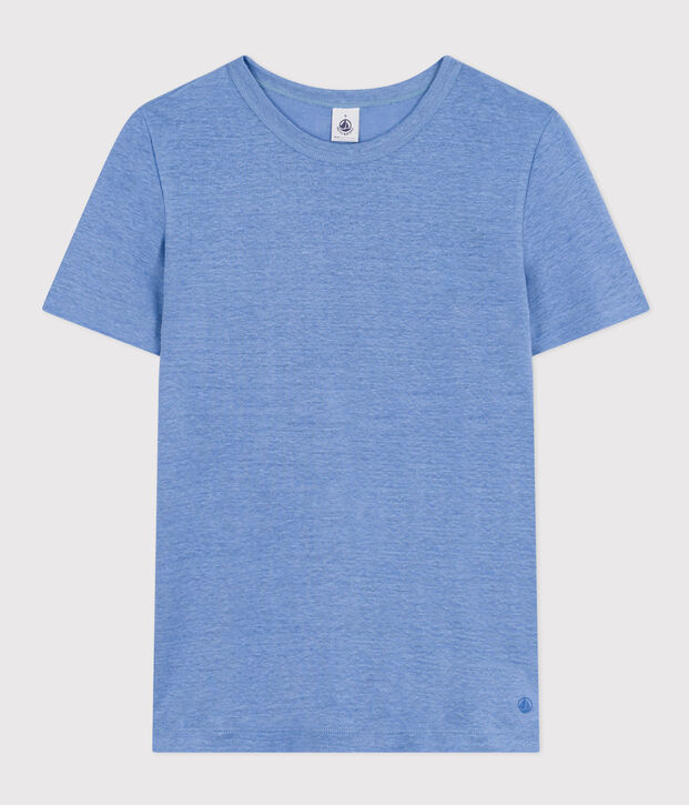 Tee-shirt en lin femme bleu