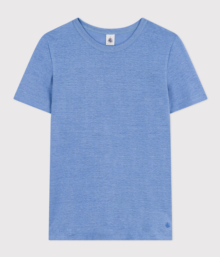 Tee-shirt en lin femme bleu