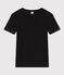 Tee-shirt l'Iconique manches courtes en côte unie femme noir BLACK