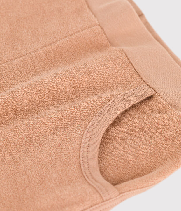 Short en bouclette &eacute;ponge enfant fille beige