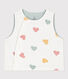 Gilet sans manche bébé coeurs reversible en coton