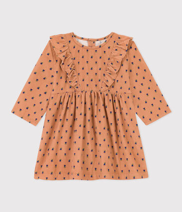 Robe manches longues en velours bébé