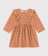 Robe manches longues en velours bébé