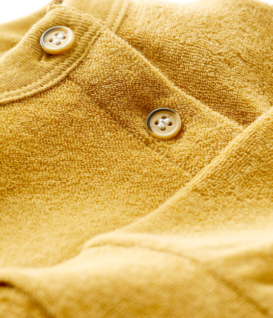 Sweatshirt en bouclette éponge bébé jaune ISTRE