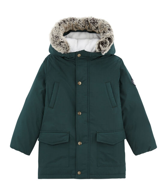 Doudoune enfant garçon déperlante en plume et duvet vert SHERWOOD