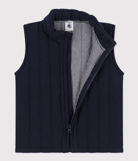 Veste sans manche en tubique matelassé bébé bleu SMOKING
