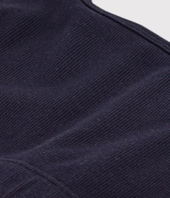 Brassière unie en coton et élasthanne femme bleu SMOKING