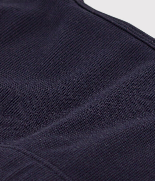 Brassi&egrave;re unie en coton et &eacute;lasthanne femme bleu marine