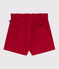 Short bébé en velours uni rouge TERKUIT