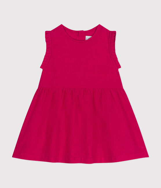 Robe sans manche en lin bébé rose DELHI