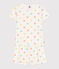 Pyjama short enfant en coton imprimé cœurs blanc MARSHMALLOW/blanc MULTICO