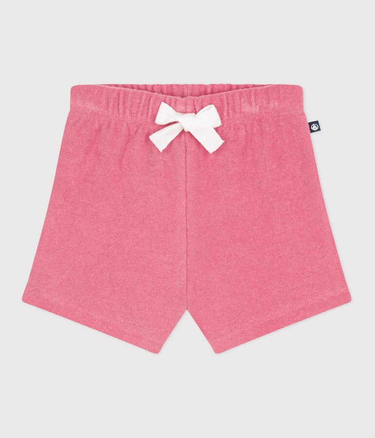 Short b&eacute;b&eacute; en coton &eacute;ponge rose PEONIA